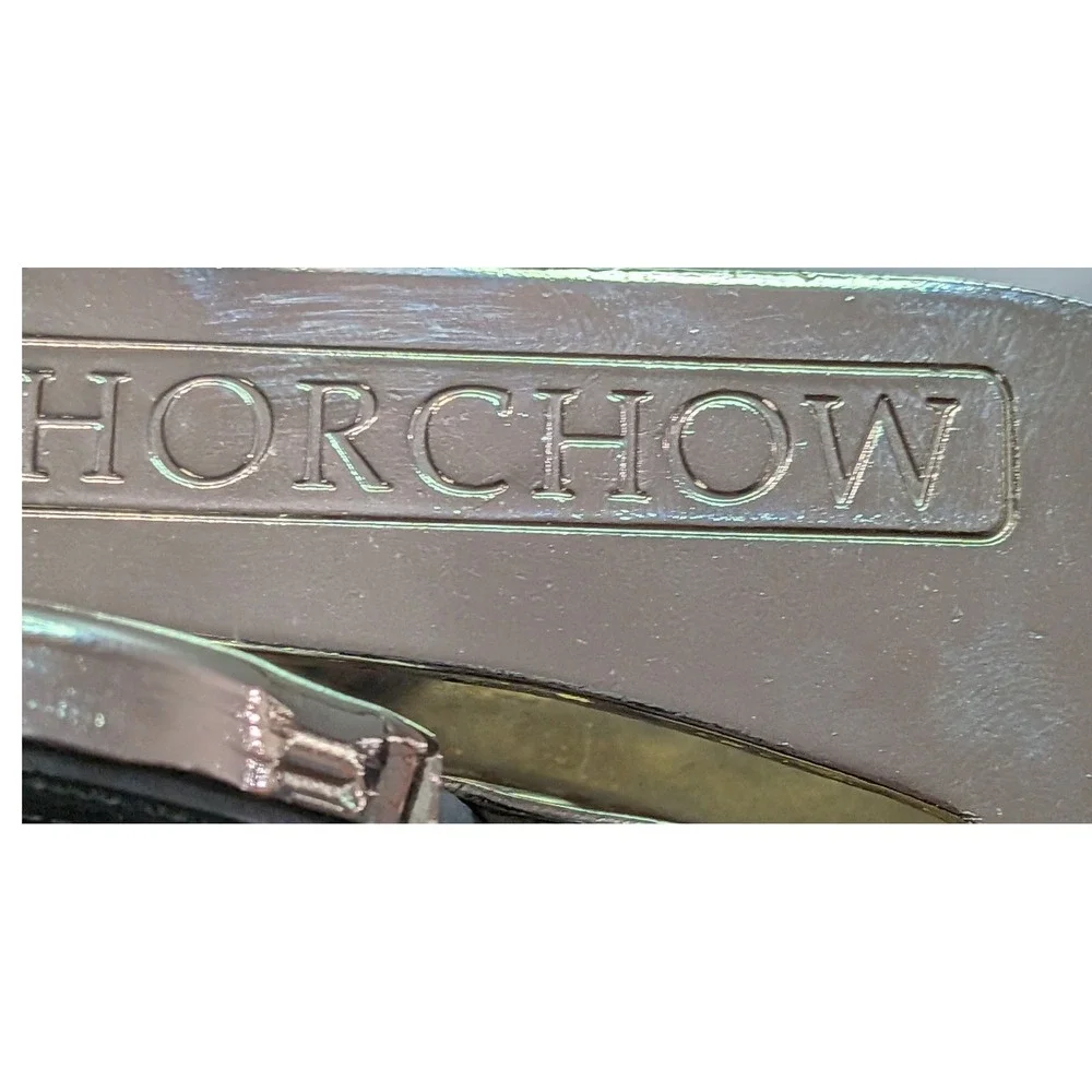 Horchow Embosser Rexel Stapler Set Vintage Chrome Tan Brown Good Office Decor